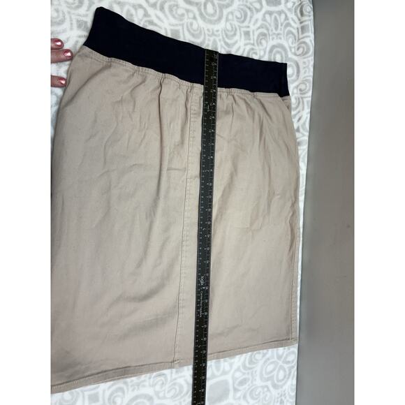 Kosher Casual modest knee length khaki pull on soft waist stretch skirt sz XXL - Picture 12 of 12